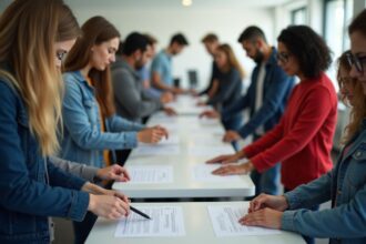 Bulletin de vote illustrant l'importance de la démocratie et de la participation citoyenne