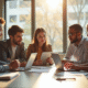 Groupe de jeunes professionnels collaborant dans un bureau moderne