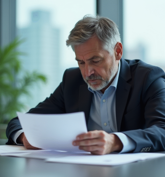 Homme d'affaires en réunion dans un bureau moderne