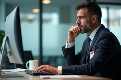 Homme d affaires en réunion dans un bureau moderne